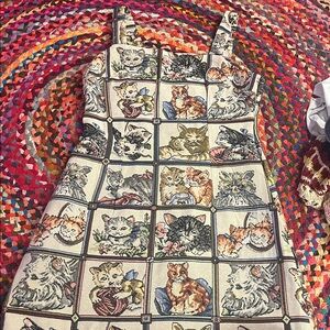 Cat Print Vintage Dress